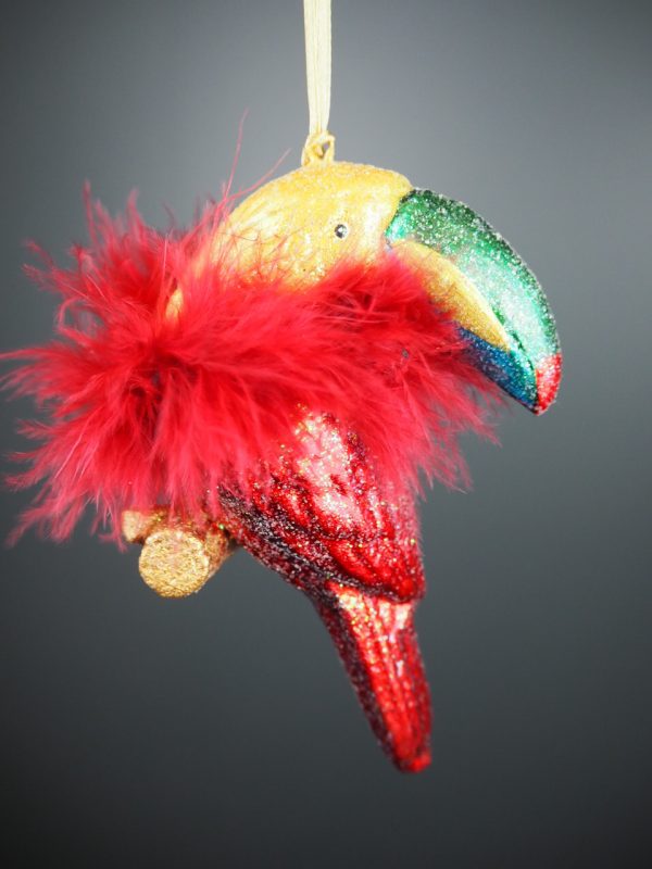 Toucan in colourful fin w/ red feather orn - Image 3
