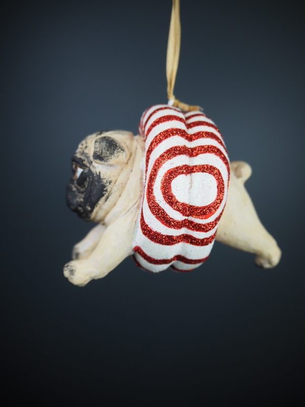 Pug  red/white glits floater - Image 2