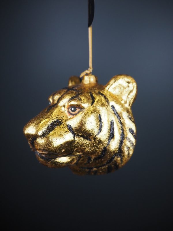 Tiger head gold & blk glits - Image 2