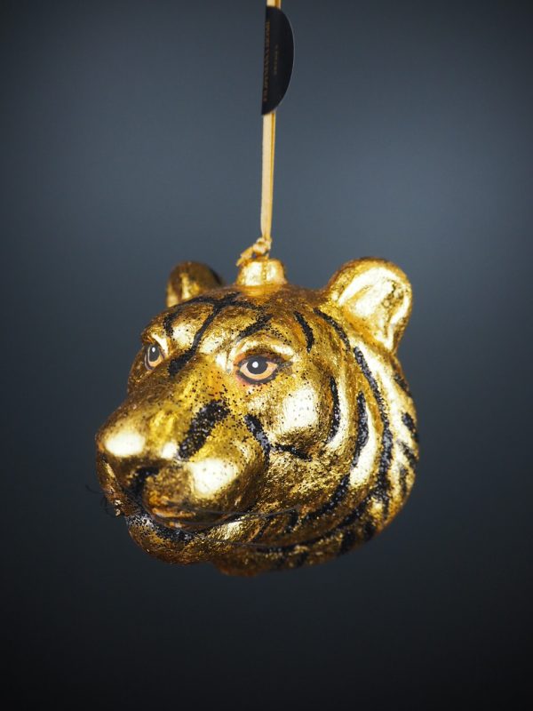 Tiger head gold & blk glits - Image 3
