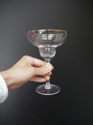 Galena Coctail glass gold rim