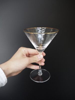 Levina Martini glass hammered