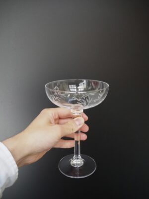 Meliora Coctail glass flower etching
