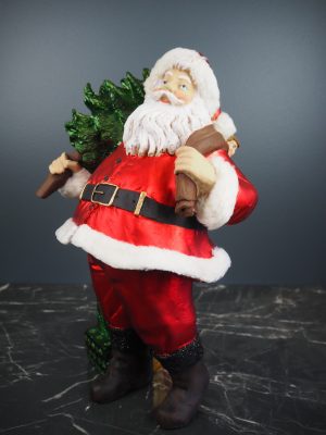Fat Santa w/tree red w/ fur
