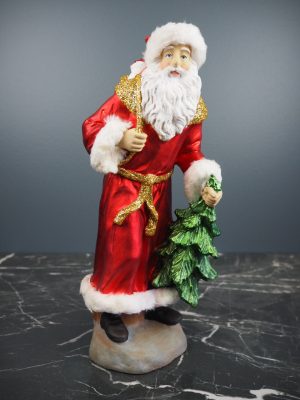 Santa W/tree red w/fur