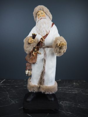 Santa w/pipe white coat fur