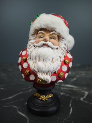 Smiling santa red/white polka fur