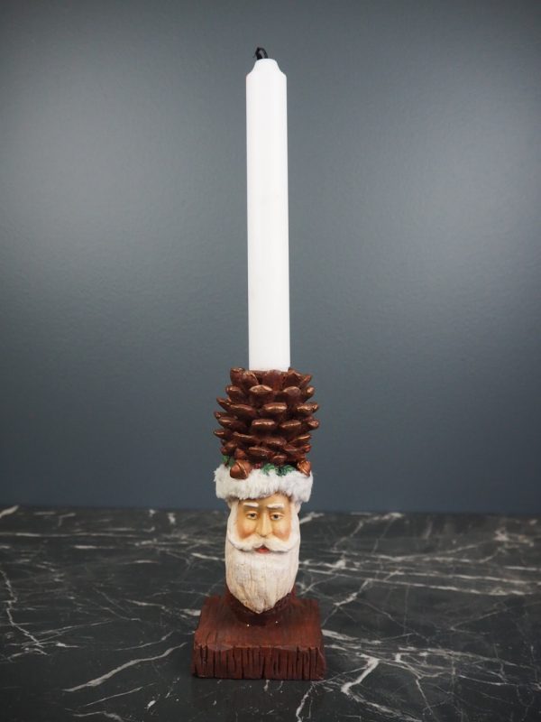 Santa head w/acorn brown