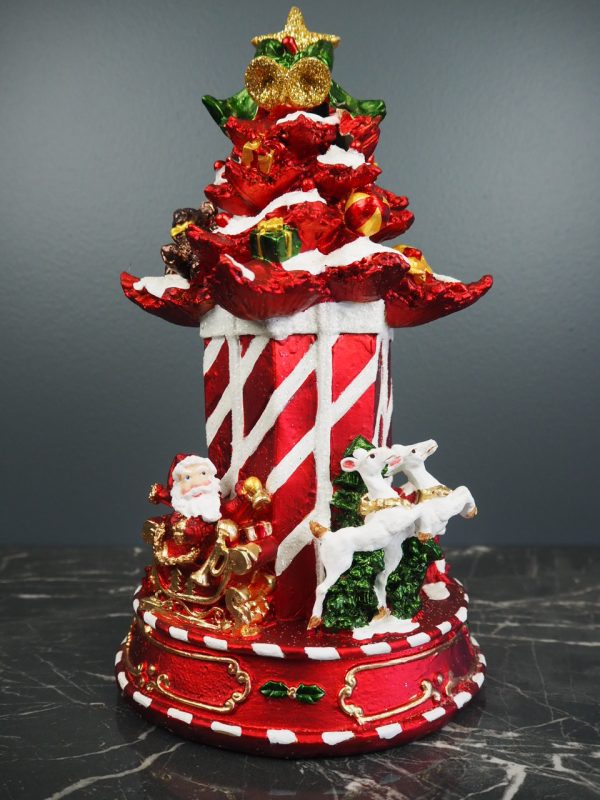 Carousel tree w/ santa red