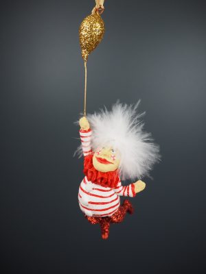 Bending clown red/white stripes