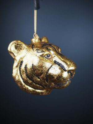 Tiger head gold & blk glits