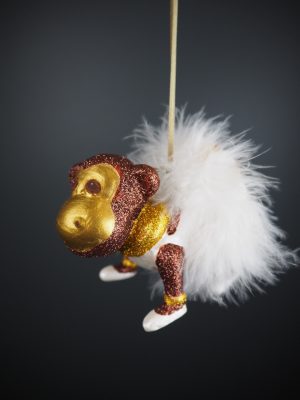 Ballerina monkey white dress