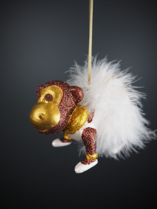 Ballerina monkey white dress