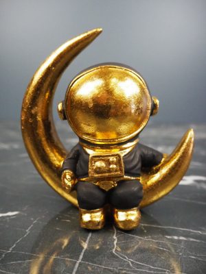 Astro cresent  moon  black/gold