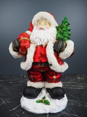 Fat Santa tree & gift red fur