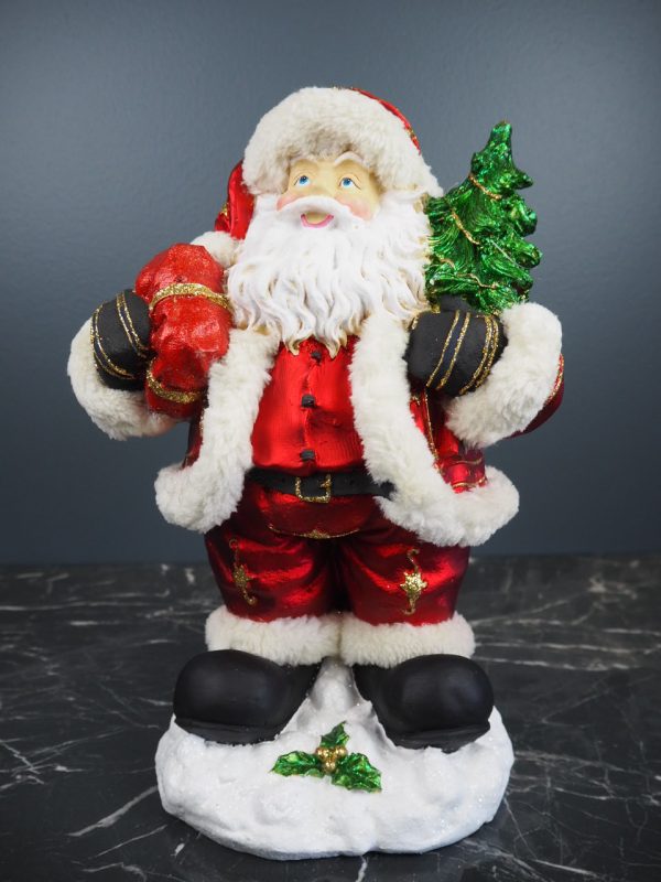 Fat Santa tree & gift red fur