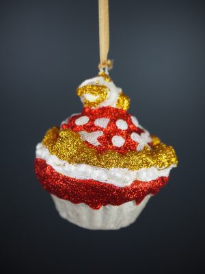 Cupcake pearlwhite red/white/gold