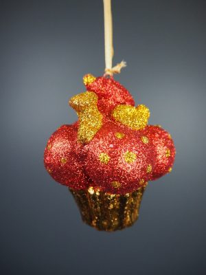 Cupcake red/gold/gl