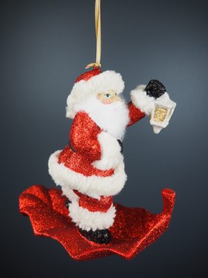 Santa riding leaf red fur