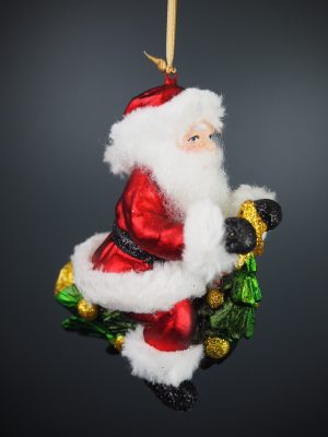 Santa red w/ fur motor tree