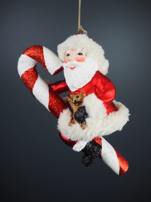 Santa candy cane red/white fur