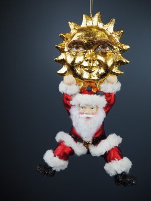 Santa w/moon red/fur