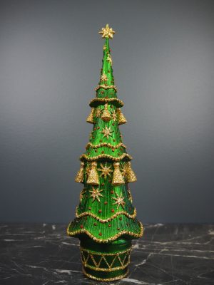 Christmas tree w/ tassel green