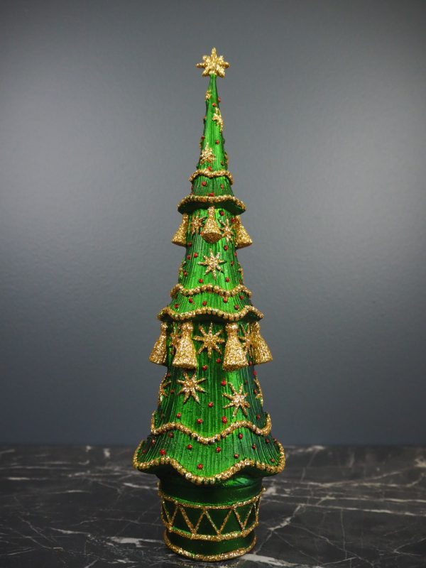 Christmas tree w/ tassel green