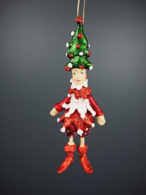 Xmas tree elf red/green