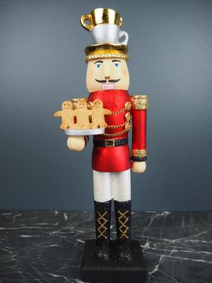 Nutcracker w/ cup & saucer red
