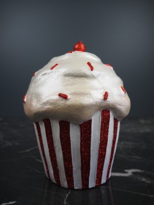 Big Cupcake pearl white/red