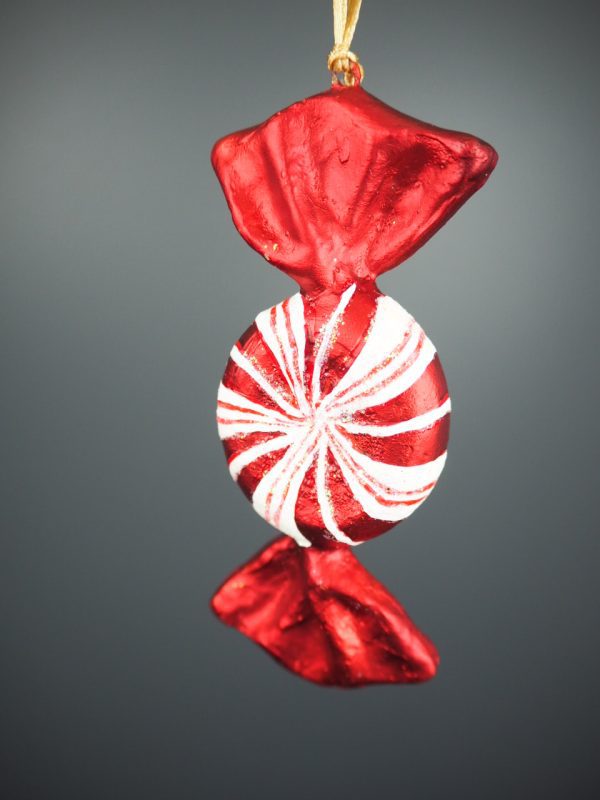 Flat candy swirl glits white/red