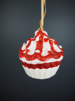 Cupcake dot white/red