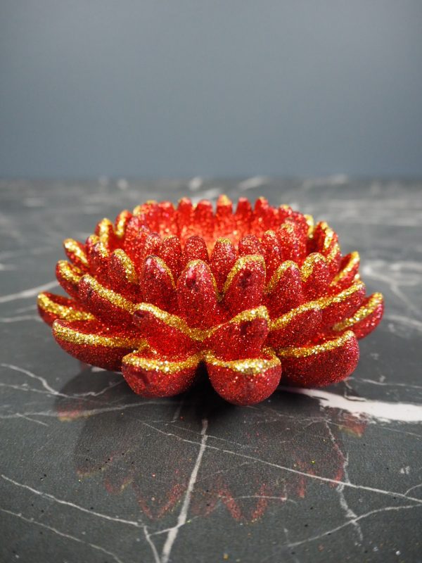 Lotus flower red/gold