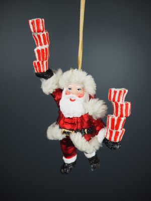 Santa w/cholate tower red fur