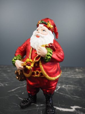 Santa in acorn bag red