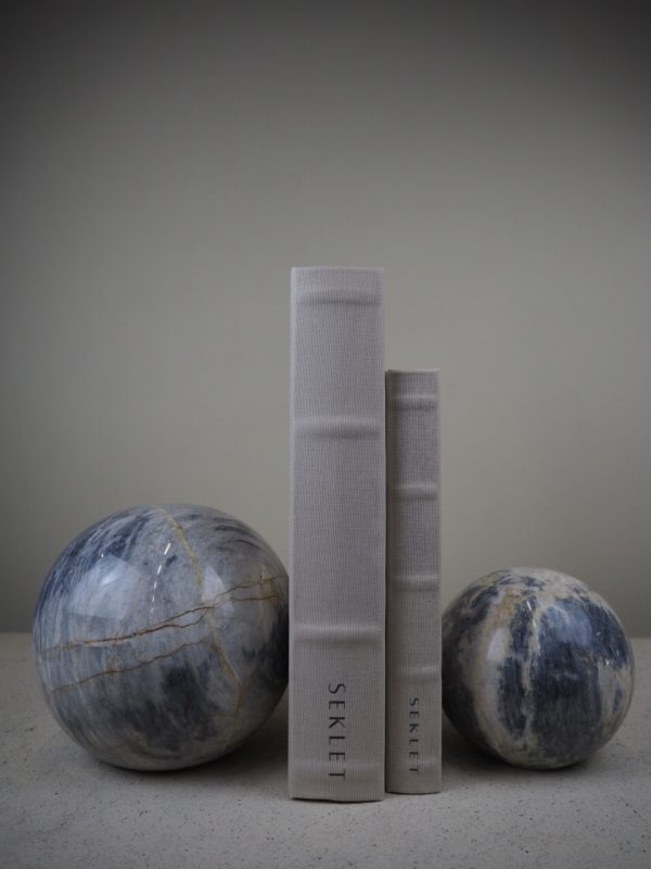 Marble sphere bookends