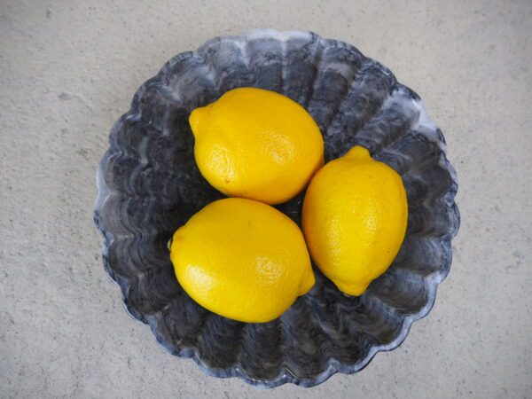 Fluted bowl Marble black - Image 3