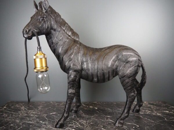 Zebra  w Lamp BLACK