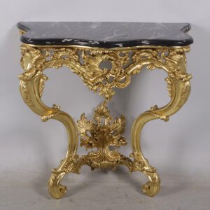 Swedish Rococo Console Table black top