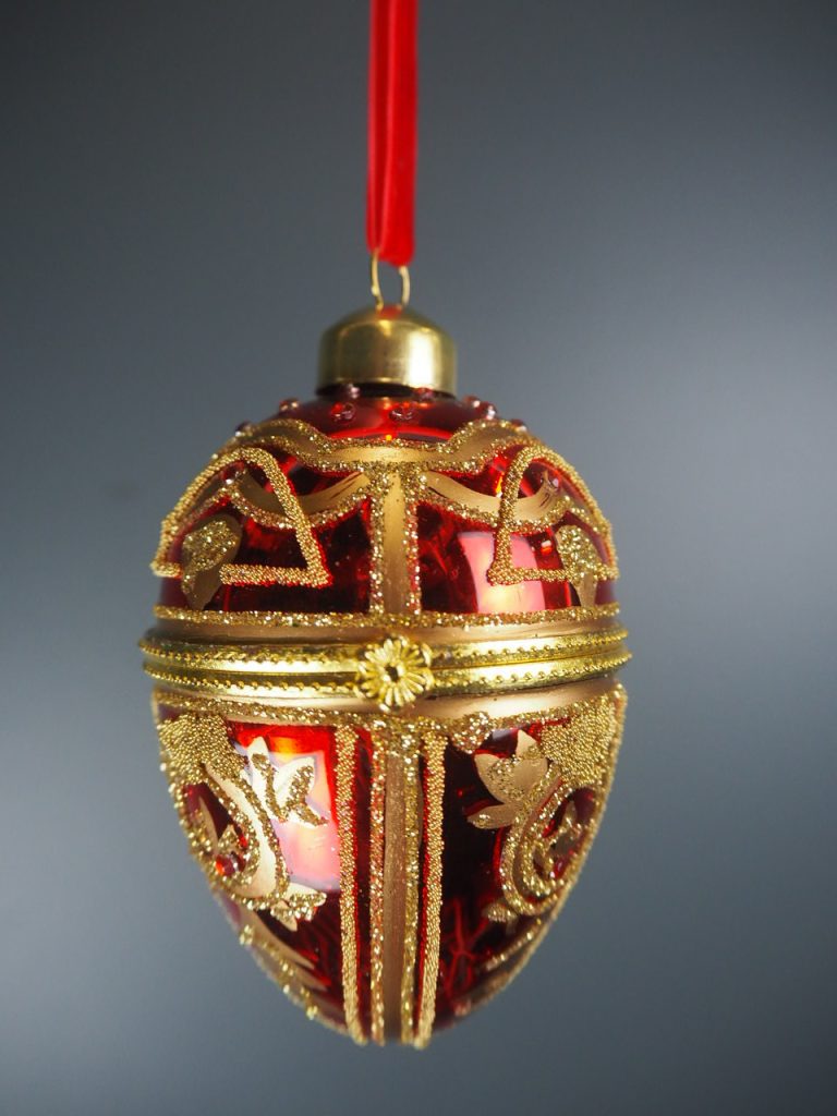 Glass egg box red 8,5 cm - Image 13