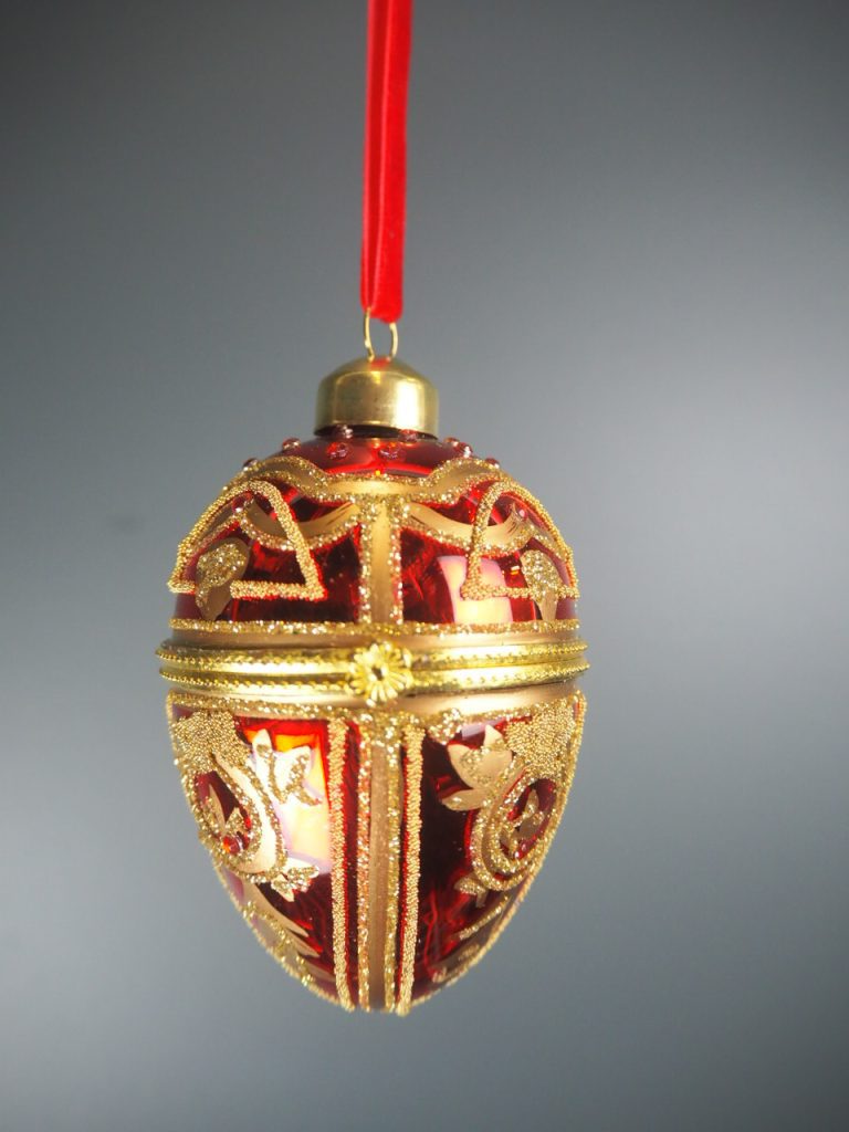 Glass egg box red 8,5 cm - Image 14