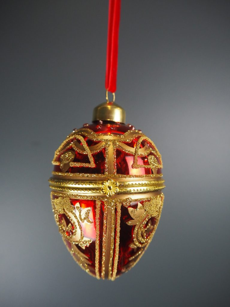 Glass egg box red 8,5 cm - Image 15