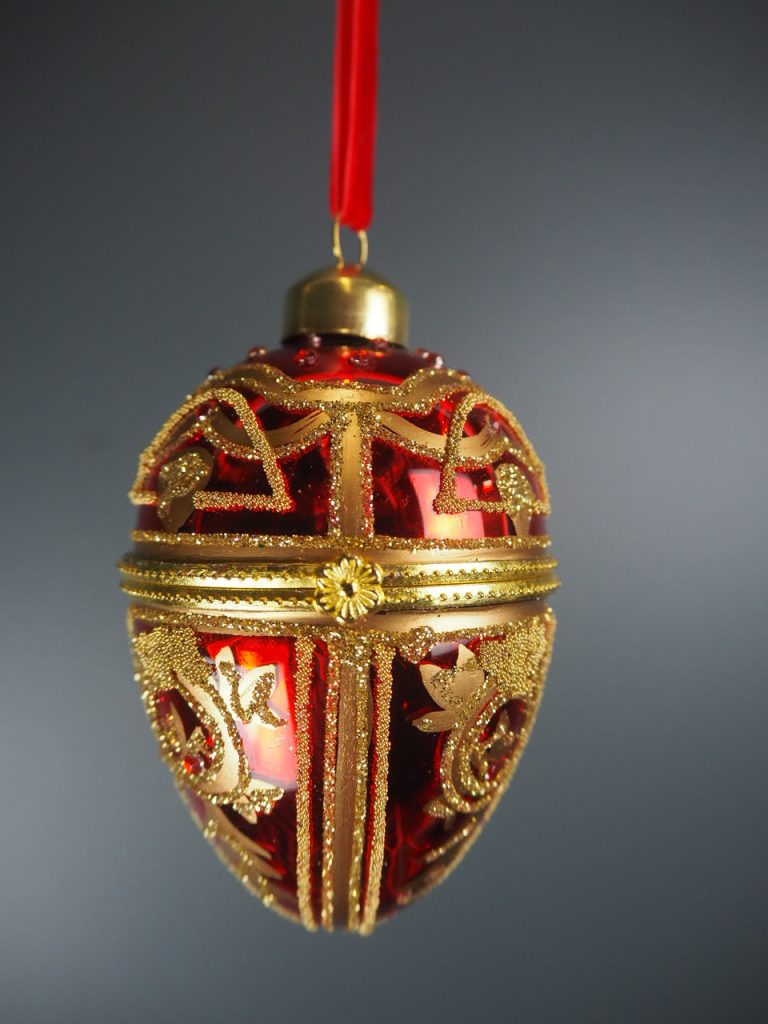 Glass egg box red 8,5 cm - Image 16