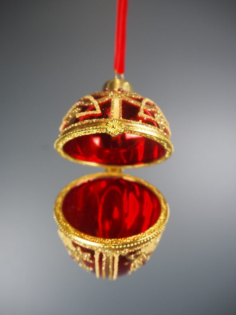 Glass egg box red 8,5 cm - Image 17