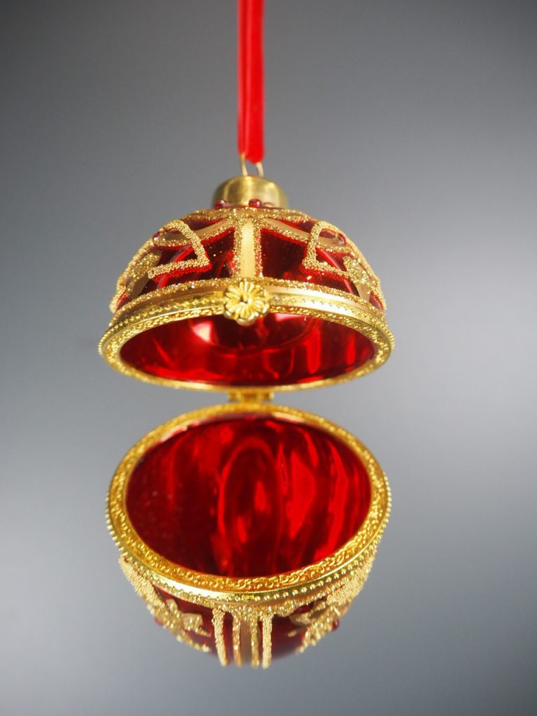 Glass egg box red 8,5 cm - Image 18