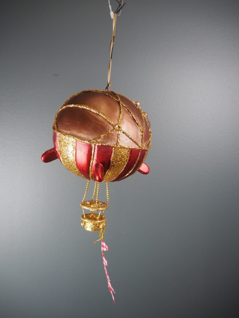 Hippo balloon in met/red & gold glits orn - Image 7
