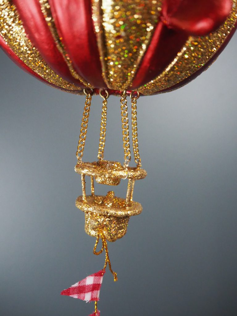Hippo balloon in met/red & gold glits orn - Image 21