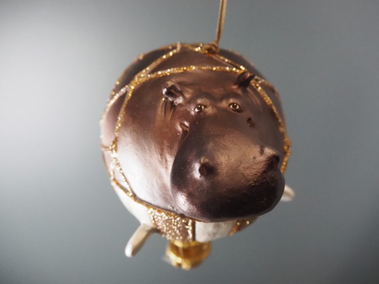 Hippo ballo in met./champ/wh.glits str orn - Image 2