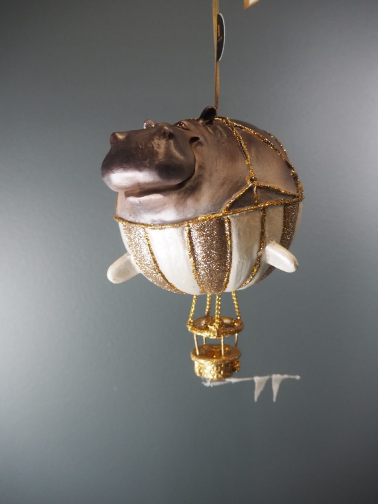Hippo ballo in met./champ/wh.glits str orn - Image 4